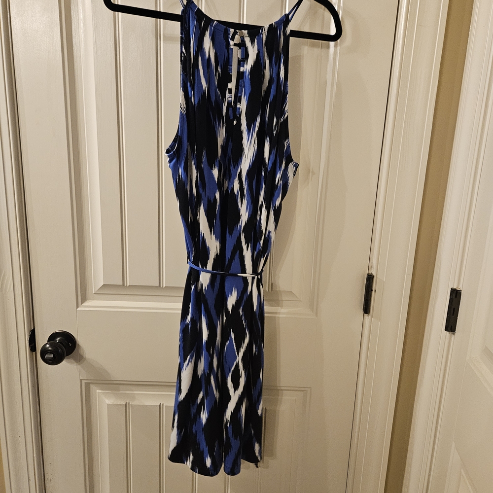 Banana Republic Blue and Black halter Dress - Picture 4 of 5